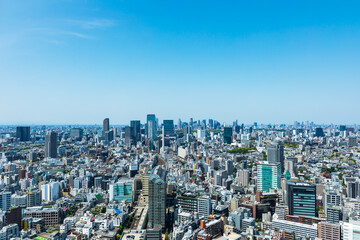 Fototapeta premium (東京都-都市風景)青空と東京都市風景１