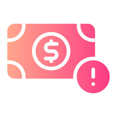Fototapeta premium bankruptcy gradient icon