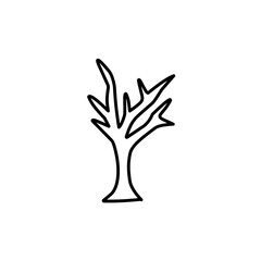 dry tree outline