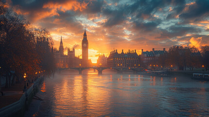 Fototapeta premium wonderful and beautiful and amazing london bridge in London,generative ai