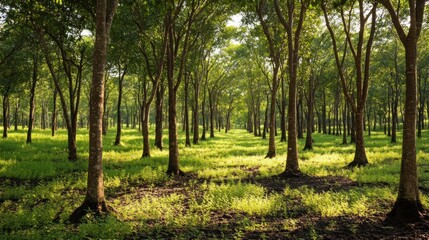 Obraz premium Tranquil Forest Pathway