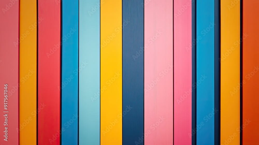 Poster playful striped background with alternating vibrant colors and clean lines