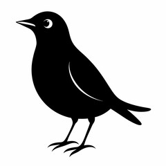 lark isolated on white background, lark vector illustration, bird on a branch vector art, lark silhouette, bird vector icon, Ducks on a branch line art, eps
