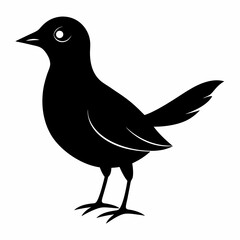 lark isolated on white background, lark vector illustration, bird on a branch vector art, lark silhouette, bird vector icon, Ducks on a branch line art, eps
