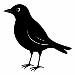 lark isolated on white background, lark vector illustration, bird on a branch vector art, lark silhouette, bird vector icon, Ducks on a branch line art, eps
