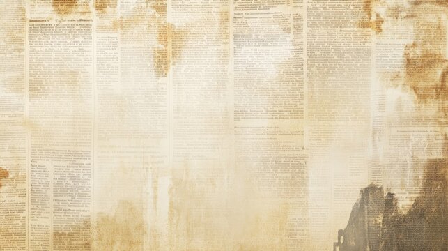 Vintage newspaper background with faded text and a classic feel