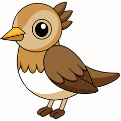 lark isolated on white background, lark vector illustration, bird on a branch vector art, lark silhouette, bird vector icon, Ducks on a branch line art, eps
