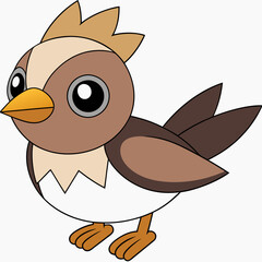 lark isolated on white background, lark vector illustration, bird on a branch vector art, lark silhouette, bird vector icon, Ducks on a branch line art, eps
