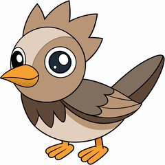 lark isolated on white background, lark vector illustration, bird on a branch vector art, lark silhouette, bird vector icon, Ducks on a branch line art, eps
