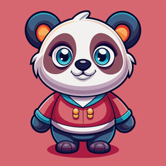 cute panda in various costumes