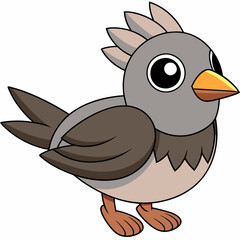 lark isolated on white background, lark vector illustration, bird on a branch vector art, lark silhouette, bird vector icon, Ducks on a branch line art, eps
