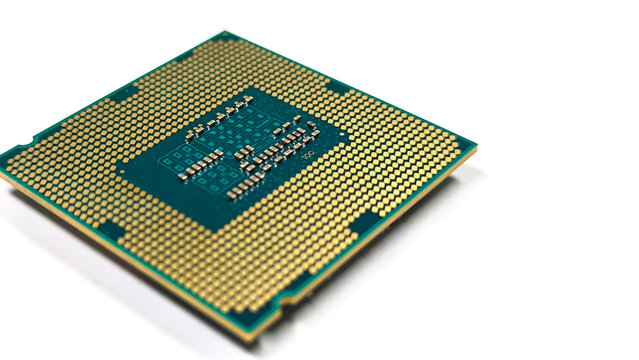 cpu on white background. central processing unit