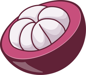 illustration of a mangosteen