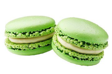 Delicious green macaron with creamy filling, perfect for dessert lovers and festive occasions, adding a touch of elegance to any treat.
