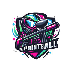 Fototapeta premium logo paintball, sport, vector, editing