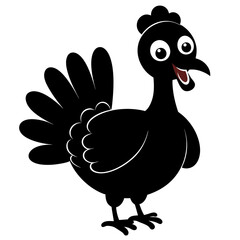 thanksgiving turkey cartoon isolated on white, turkey vector illustration, bird on a branch vector art, turkey silhouette, bird vector icon, turkeys on a branch line art, eps