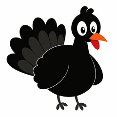 thanksgiving turkey cartoon isolated on white, turkey vector illustration, bird on a branch vector art, turkey silhouette, bird vector icon, turkeys on a branch line art, eps