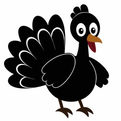 thanksgiving turkey cartoon isolated on white, turkey vector illustration, bird on a branch vector art, turkey silhouette, bird vector icon, turkeys on a branch line art, eps