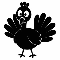 thanksgiving turkey cartoon isolated on white, turkey vector illustration, bird on a branch vector art, turkey silhouette, bird vector icon, turkeys on a branch line art, eps