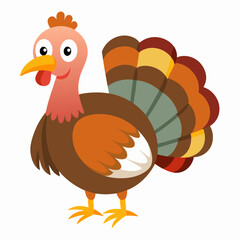 thanksgiving turkey cartoon isolated on white, turkey vector illustration, bird on a branch vector art, turkey silhouette, bird vector icon, turkeys on a branch line art, eps