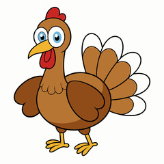thanksgiving turkey cartoon isolated on white, turkey vector illustration, bird on a branch vector art, turkey silhouette, bird vector icon, turkeys on a branch line art, eps