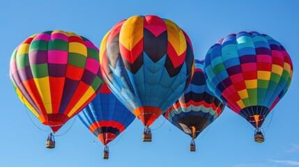 Fototapeta premium Colorful Hot Air Balloons Soaring Through the Sky