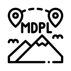 mountain line icon