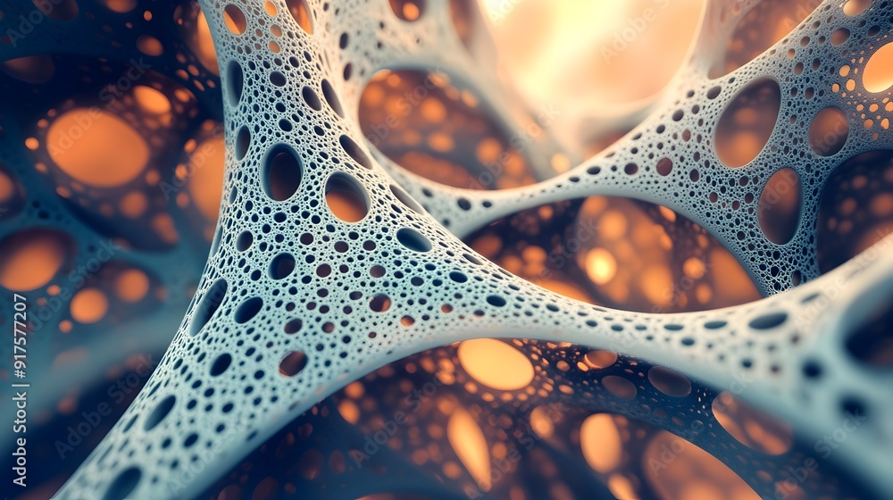 Poster intricate 3d lattice structure with abstract geometric patterns and futuristic visual appeal