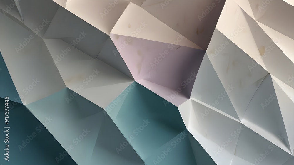 Wall mural abstract background of polygons on white background. generative ai