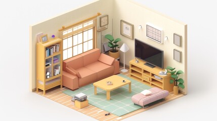 A well-organized home office featuring bookshelves filled with books, a comfortable seating area, and a computer desk. Ideal for productivity and relaxation in a cozy setting.