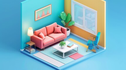 A well-organized home office featuring bookshelves filled with books, a comfortable seating area, and a computer desk. Ideal for productivity and relaxation in a cozy setting.