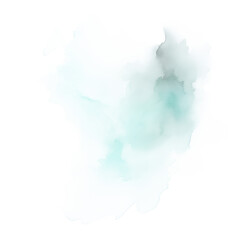 Obraz premium Ink splash of cyan color on a transparent background