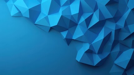 A vibrant low poly blue background, perfect for modern designs and digital art with a fun, cartoonish flair.