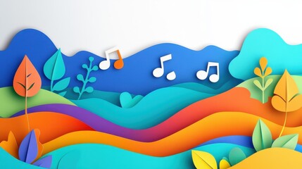 Enjoy a unique blend of abstract tunes with a fresh, paper cut style that adds depth and charm to your space.