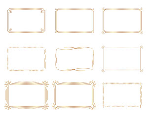 Gold frame. Vintage style gold frame. decorative ornaments For websites, banners, products