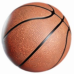 Obraz premium Crisp and Sharp 4K Basketball PNG Sticker with Transparent Background.