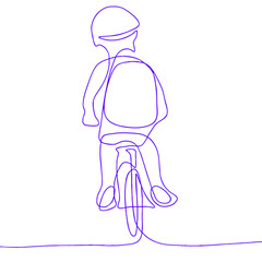 sketch of a childern and bycikle