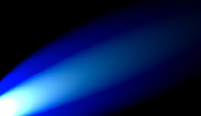 blue light in the upper left with a dark background. lights reflectors against black background