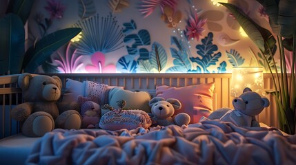 interior of a baby room
