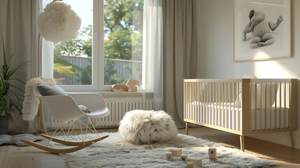 interior of a baby room
