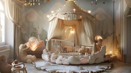 interior of a baby room
