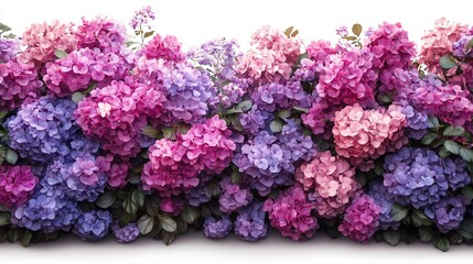 Floral Bush with Transparent Background, Perfect for Nature-Themed Graphics and Designs, Generative AI