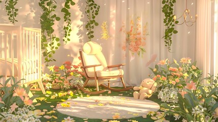 interior of a baby room
