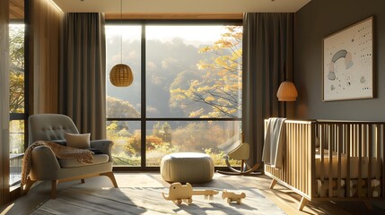 interior of a baby room
