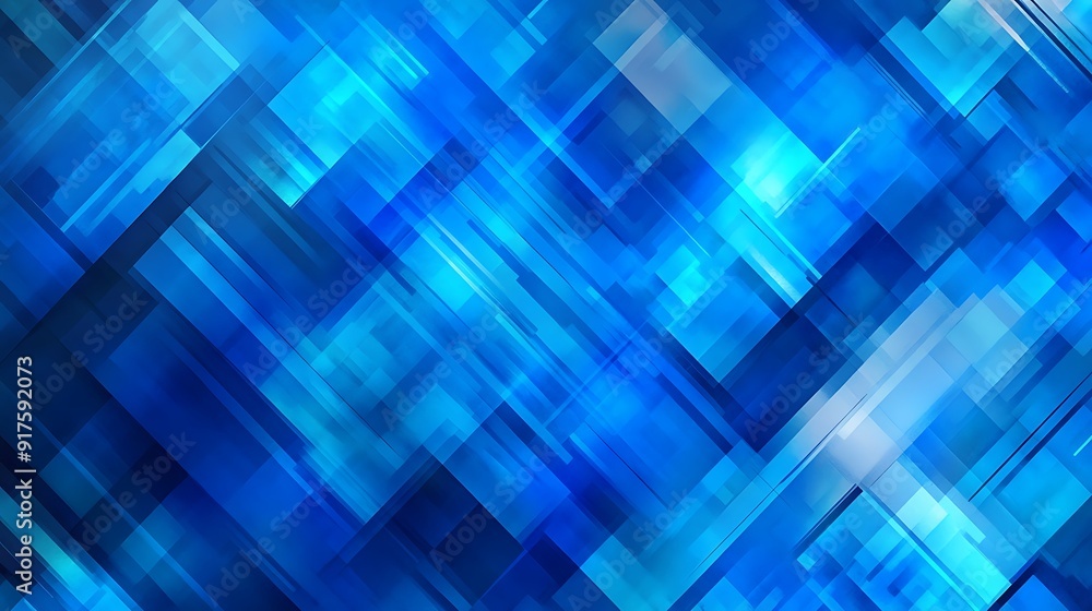 Poster dynamic blue waves: an abstract background of fluidity and depth for creative projects