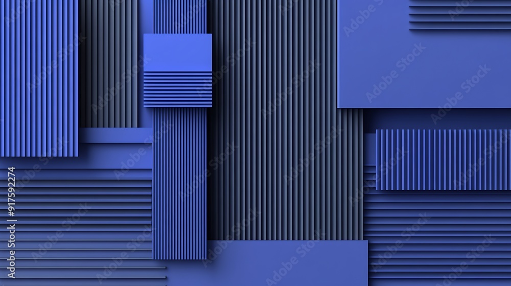 Poster Dynamic Blue Waves: An Abstract Background of Fluidity and Depth for Creative Projects