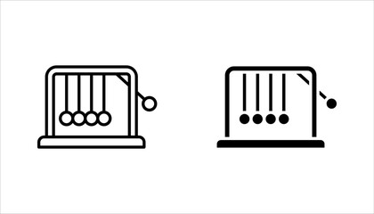 Newton cradle icon set, Pendulum icon. vector llustration on white background