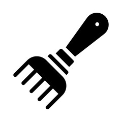 pitchfork glyph icon