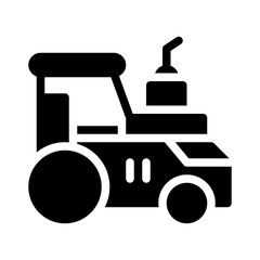tractor glyph icon