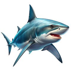 Obraz premium Shark isolated on transparent background